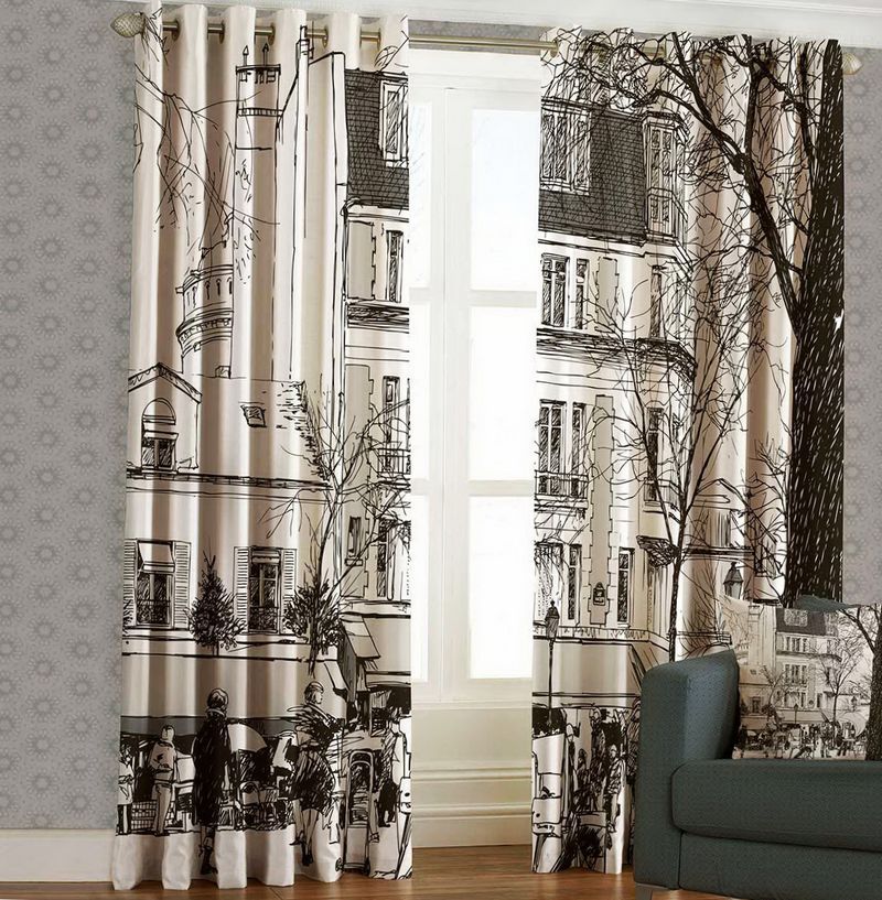 Curtains with prints Curtains with prints