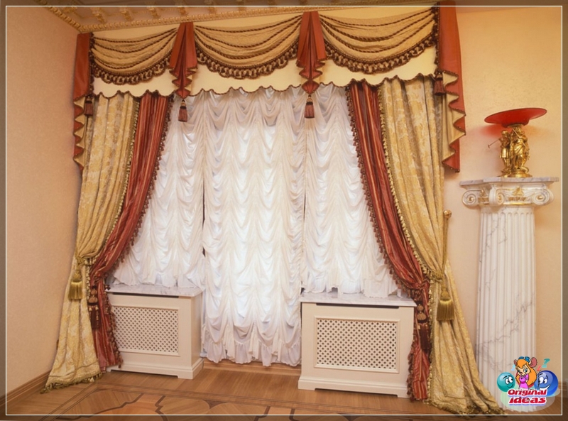 Austrian curtains for the living room Austrian curtains for the living room