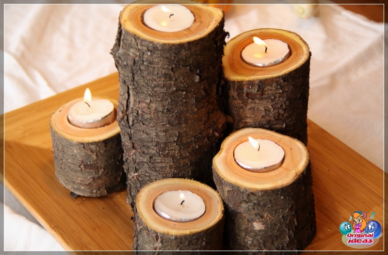 idea Homemade candlesticks for kitchen decoration