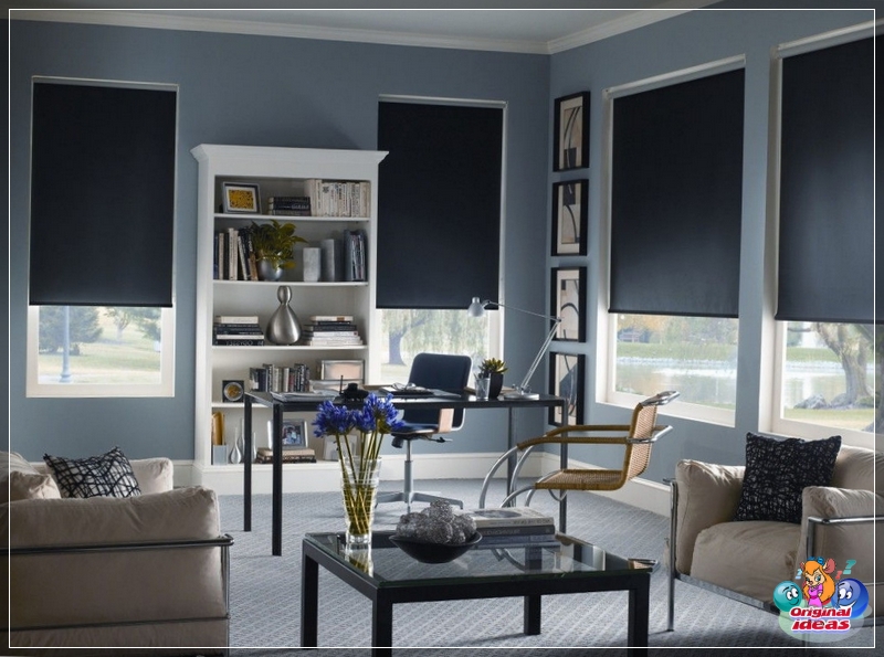 Las persianas enrollables complementan el aspecto de la habitación