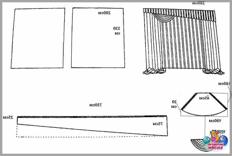 Patrón de cortinas estándar Patrón de cortinas estándar