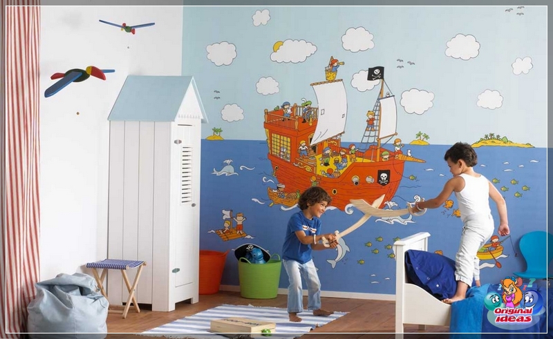 Wall murals in the children's room Wall murals in the children's room