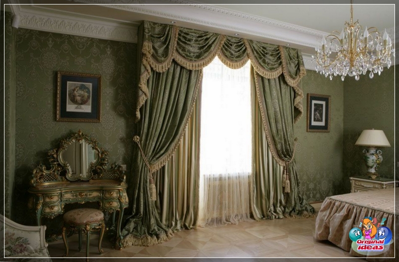 Cortinas en un dormitorio moderno Cortinas en un dormitorio moderno