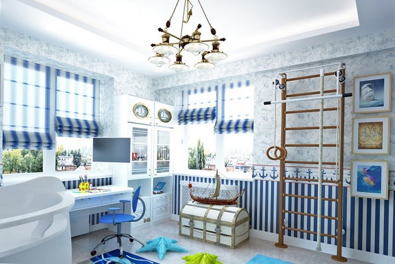 Habitación infantil en estilo marinero Habitación infantil en estilo marinero