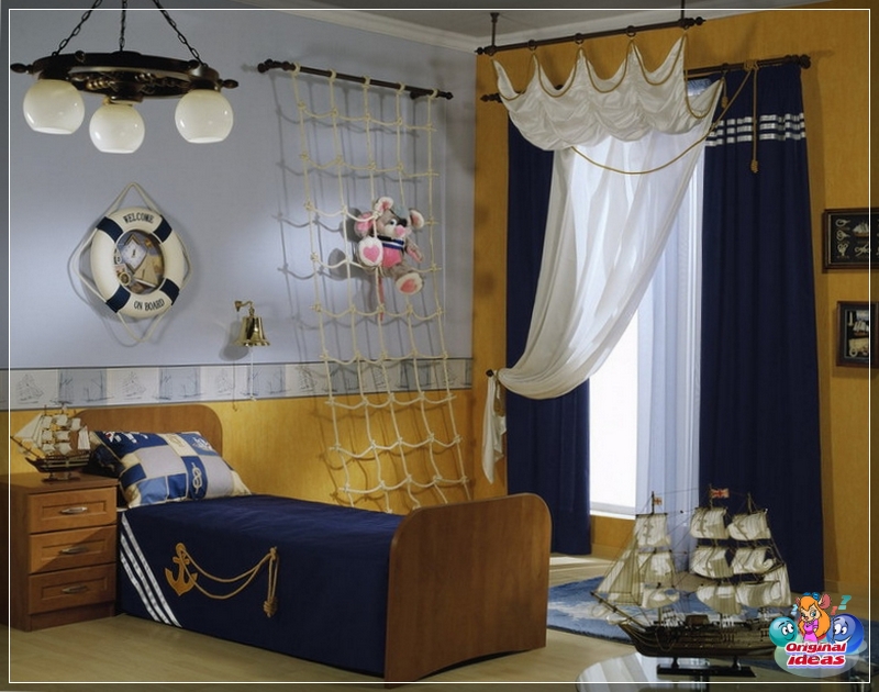 Opción interior para una guardería en estilo marinero Opción interior para una guardería en estilo marinero