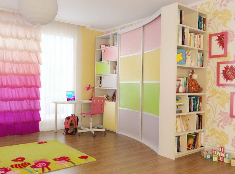 Furniture of non-standard shapes in the nursery Furniture of non-standard shapes in the nursery