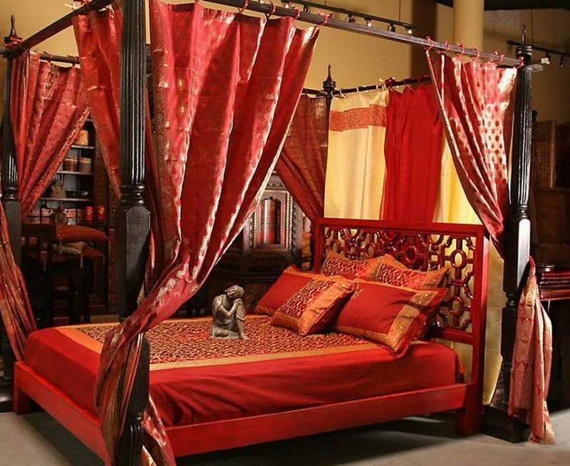 Interior del dormitorio en el espíritu de Oriente Interior del dormitorio en el espíritu de Oriente