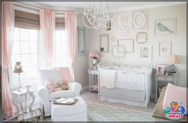 La abundancia de accesorios en la guardería al estilo de shabby chic La abundancia de accesorios en la guardería al estilo de shabby chic