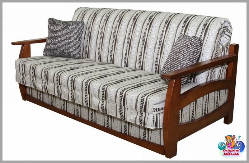 Sofá con estructura de madera natural Sofá con estructura de madera natural