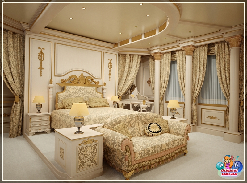 Wnętrze sypialni w stylu Empire Wnętrze sypialni w stylu Empire