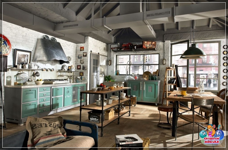 cocina Combinación de estilo clásico y rústico