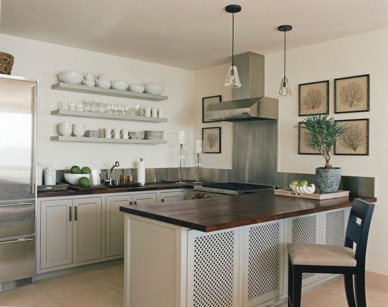 Estilo mediterráneo en la foto de la cocina Estilo mediterráneo en la foto de la cocina