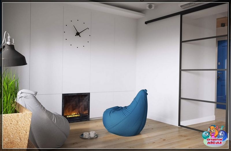 Designmerkmale und Design des Kamins im Wohnzimmer