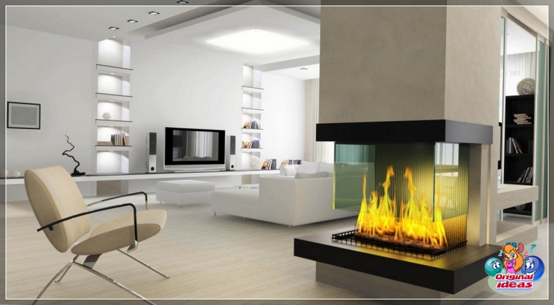 Möglichkeiten der Kaminplatzierung