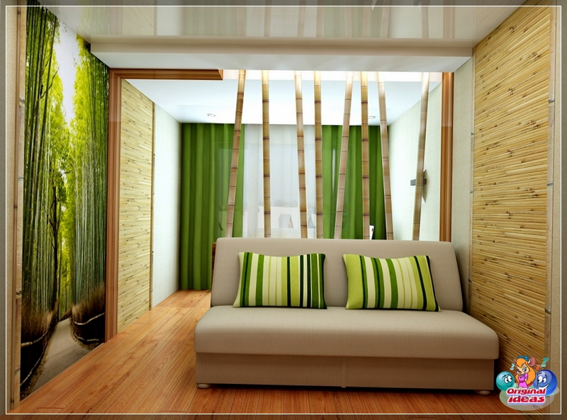 Eko styl we wnętrzu pokoju