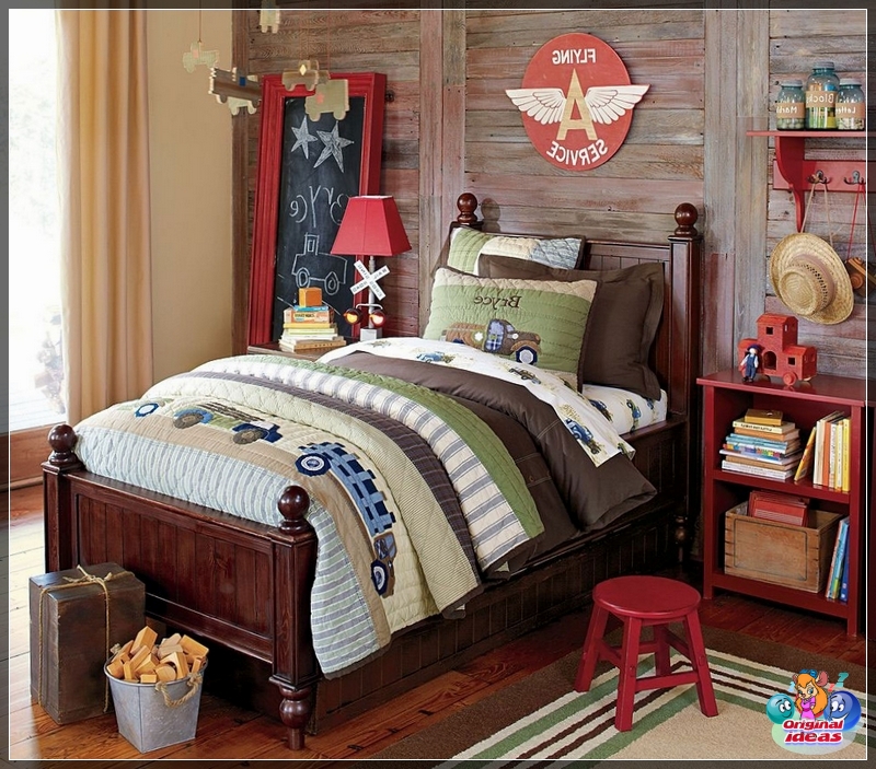 Black and white room for a teenager