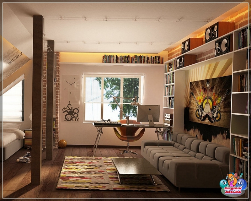 Laminate flooring in the room for a teenager