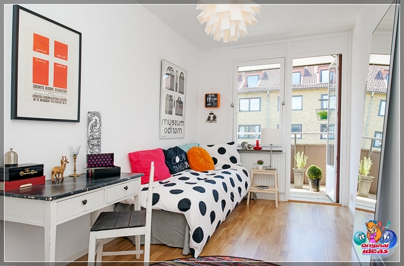 Scandinavian style room for a teenage girl