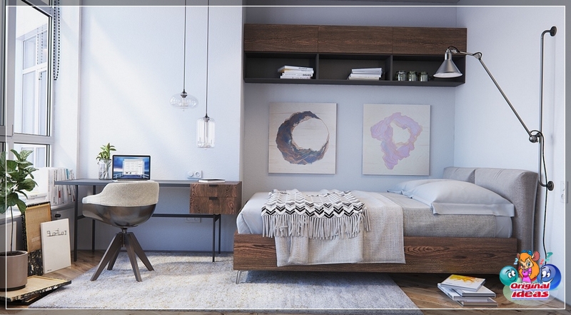 Scandinavian style room for a teenager