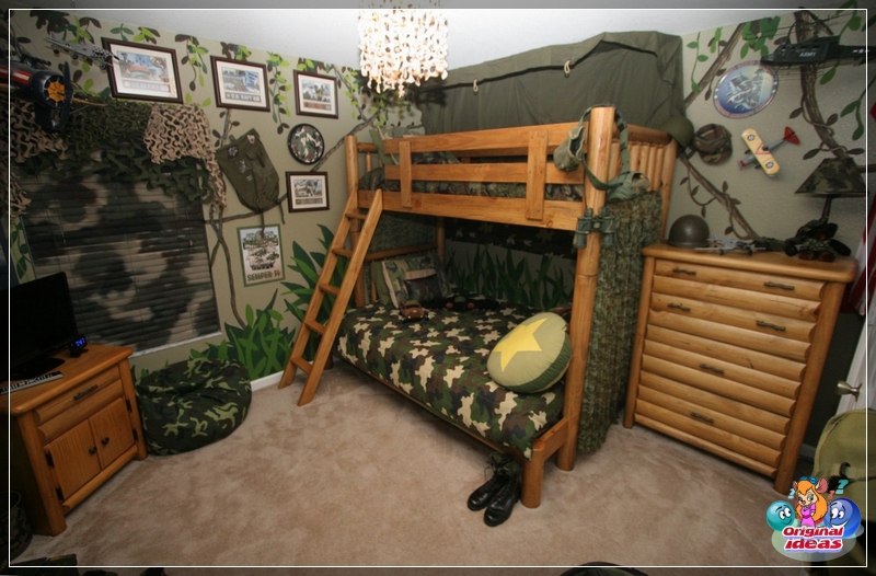Military style room for a teenager