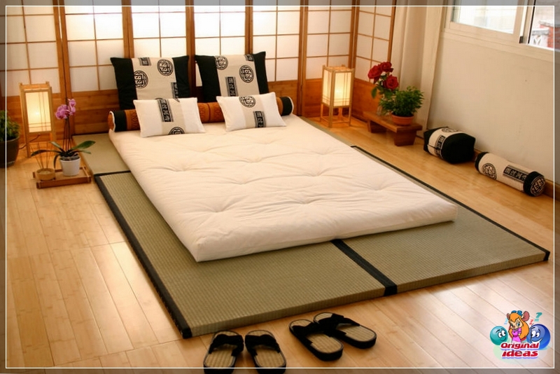 Japanese-style bedroom for a teenager