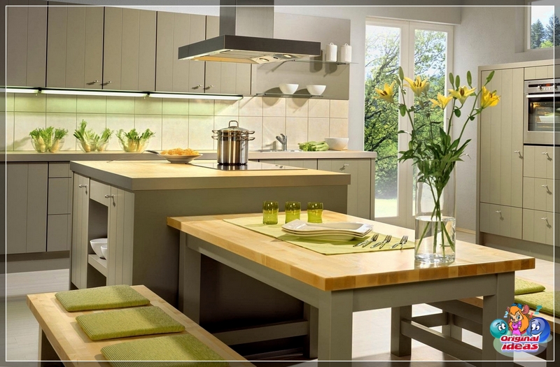 Small corner kitchen in eco style Small corner kitchen in eco style