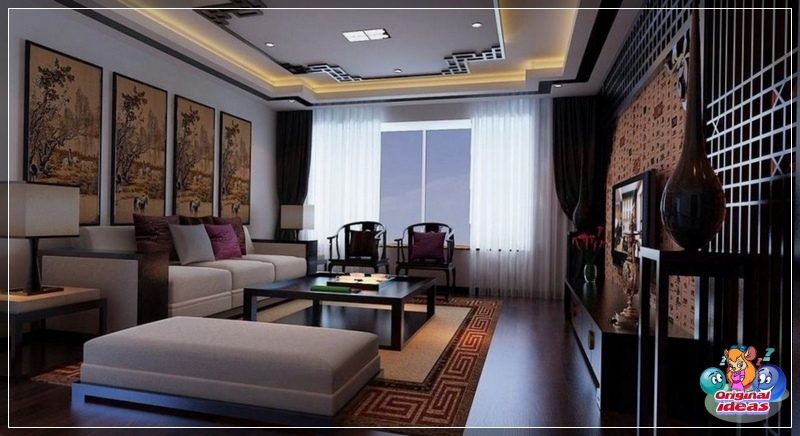 Oriental living room furniture is exclusively wooden