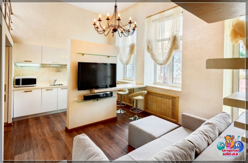 Projekt kuchni połączony z salonem