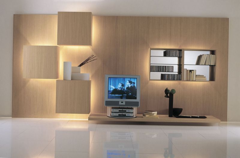 wall A modern modular living room can embody the most daring ideas