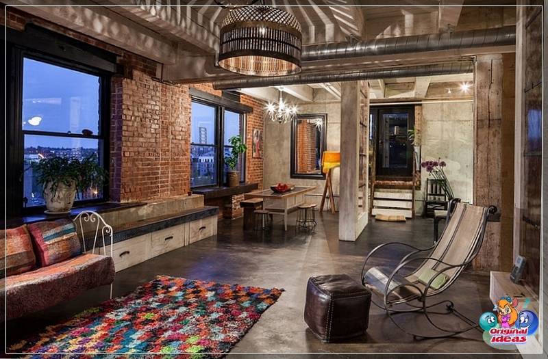 Der Kontrast wird im Dachboden angemessen sein, sowohl in Farbe als auch in Form