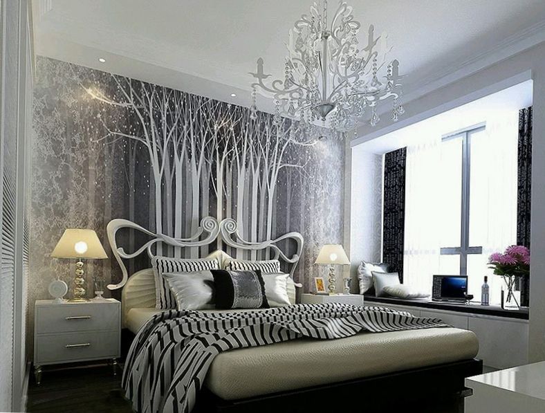 Interior y diseño del dormitorio en estilo moderno Interior y diseño del dormitorio en estilo moderno