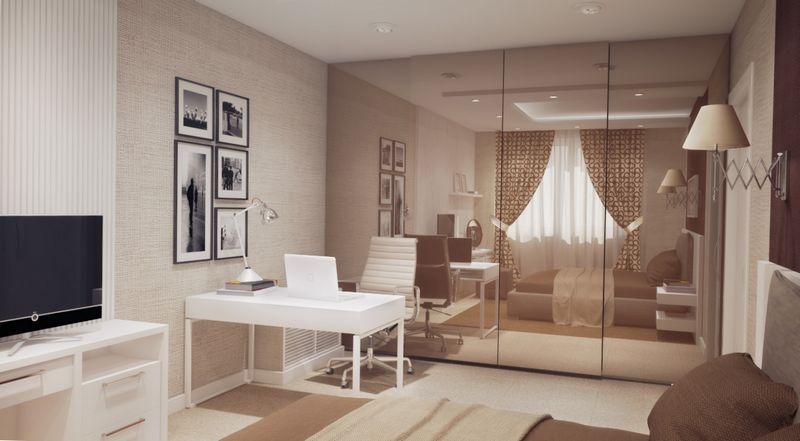 Tonos cálidos del dormitorio de estilo moderno Tonos cálidos del dormitorio de estilo moderno