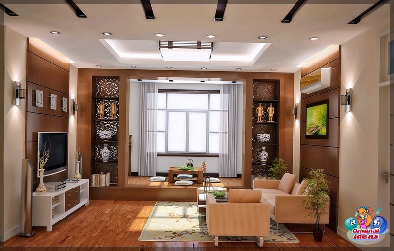 Zimmer Innenräume im chinesischen Stil werden oft nach den Regeln des Feng Shui gestaltet