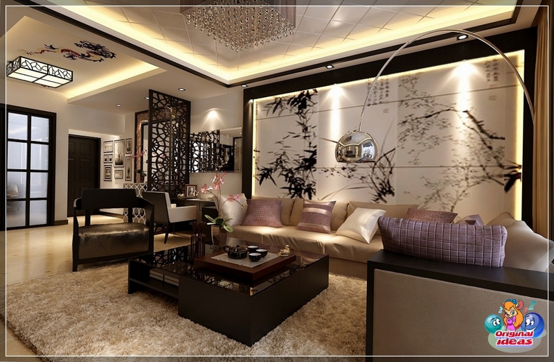 Zimmer Natürliche, zurückhaltende Farben sind typisch für ein Zimmer im chinesischen Stil