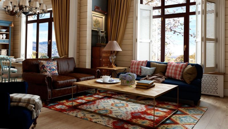 Interior de estilo campestre inglés Interior de estilo campestre inglés
