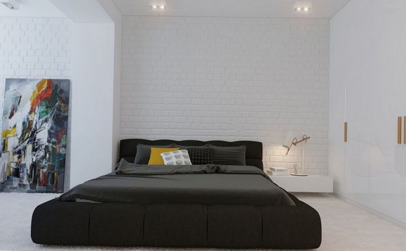 Mała sypialnia w stylu minimalizmu