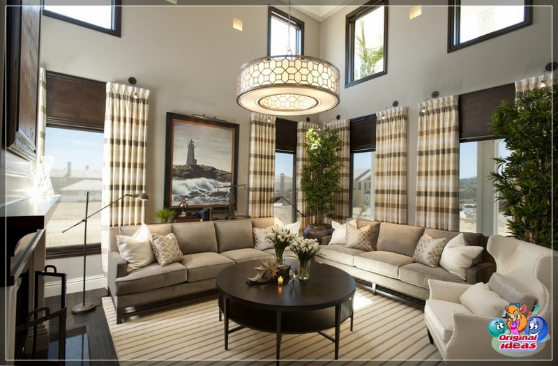 habitación El beige y el marrón oscuro son los colores favoritos de los modernos