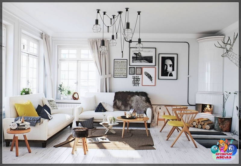Wohnzimmer im skandinavischen Stil Wohnzimmer im skandinavischen Stil