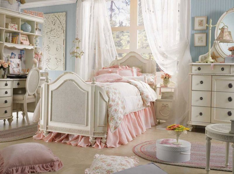 habitación Shabby chic es quizás uno de los estilos de interior más dulces y delicados para decorar una habitación infantil