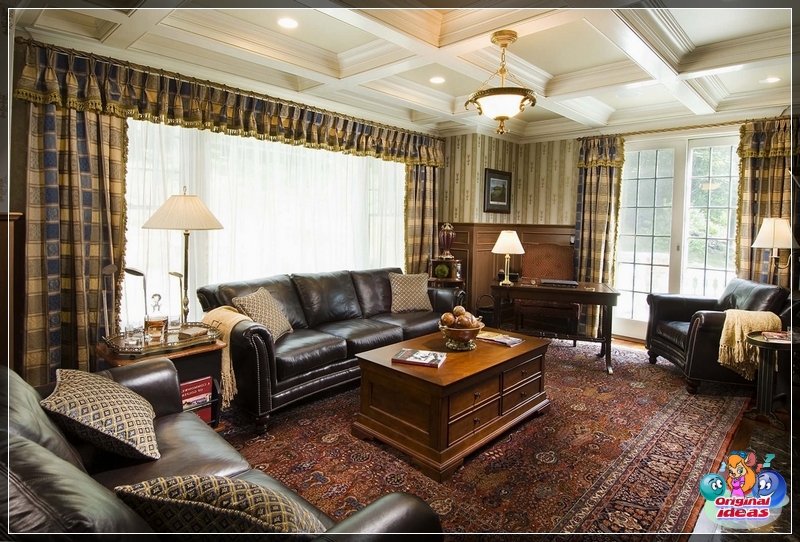 Naturalne meble w biurze w stylu angielskim