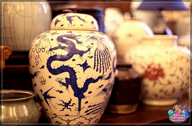 Chińskie wazony do biura w stylu angielskim