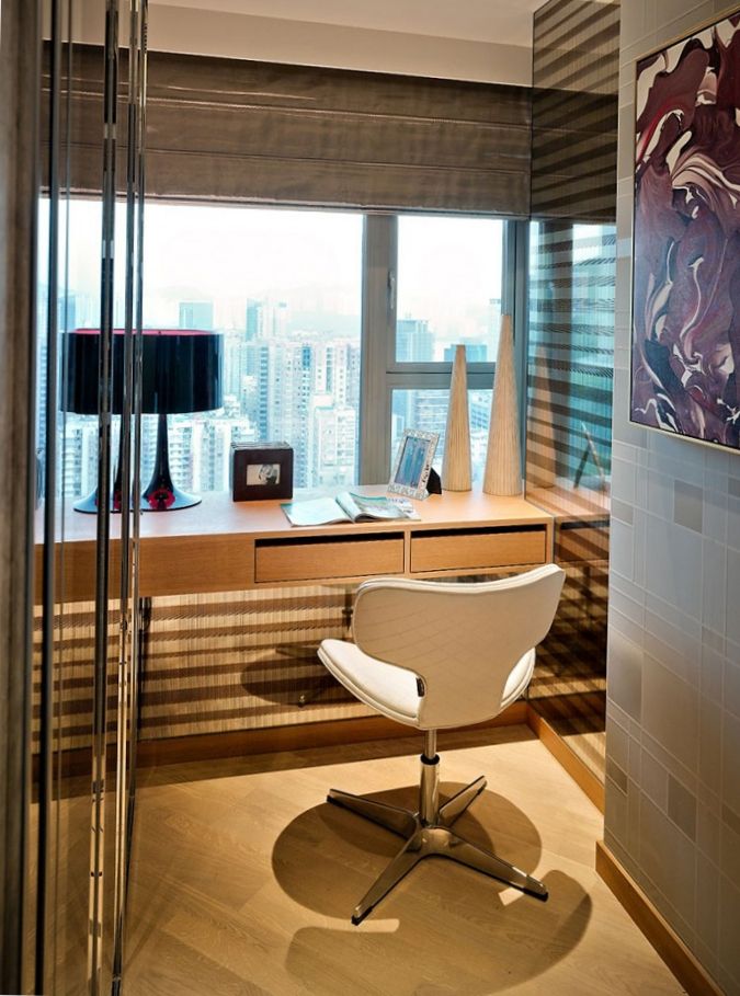 Cabinet interior design in the style of minimalism