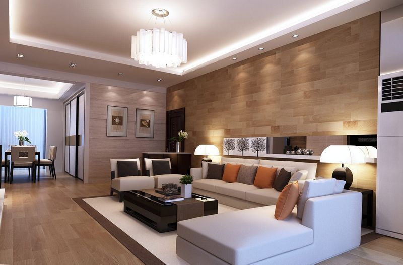 Iluminación en la sala de estar en estilo moderno Iluminación en la sala de estar en estilo moderno