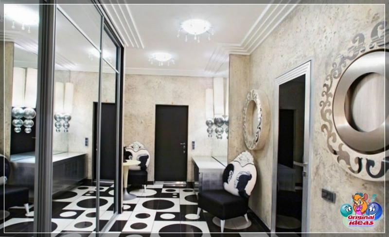 korytarz Czarno-białe odcienie art deco