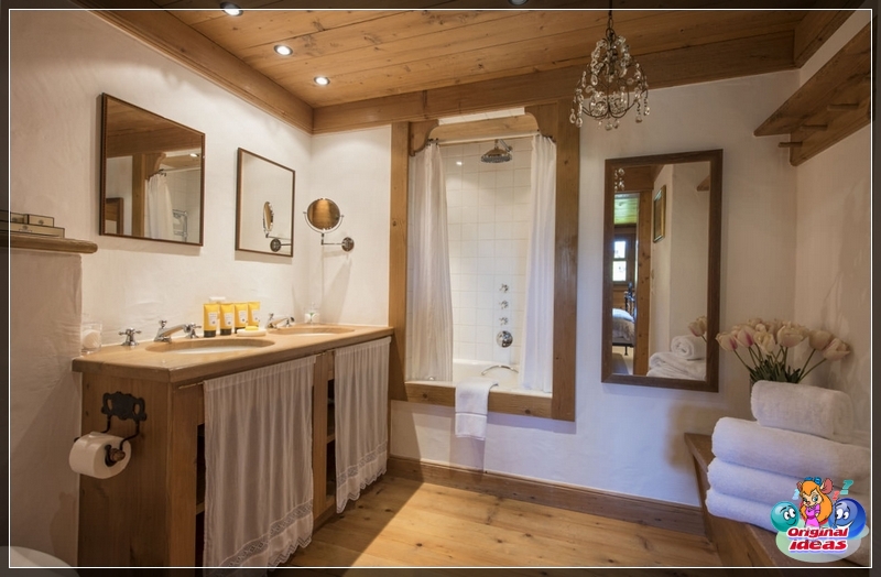 baño Para un baño estilo chalet, es mejor elegir materiales de acabado naturales