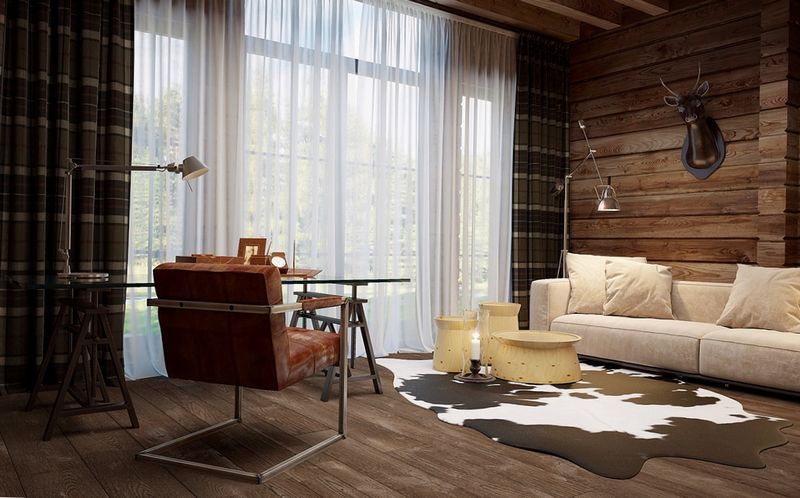 baño No solo una casa de campo, sino también un apartamento de la ciudad se puede decorar en un estilo chalet