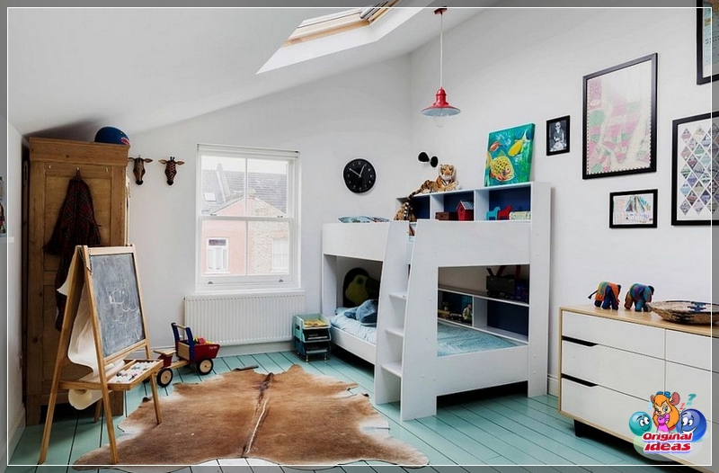 Jeśli w pokoju mieszka dwoje dzieci, doskonałym rozwiązaniem będzie łóżko piętrowe