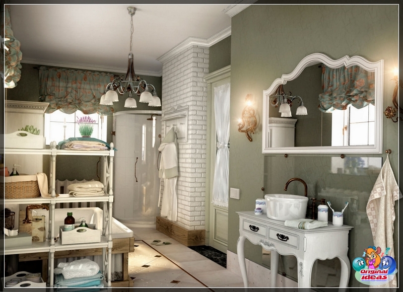 Dekoracja ścienna z tapetą w łazience w stylu retro Dekoracja ścienna z tapetą w łazience w stylu retro