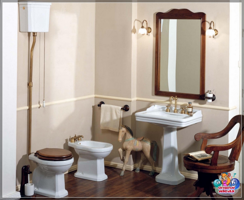 Węzeł sanitarny w stylu retro Węzeł sanitarny w stylu retro