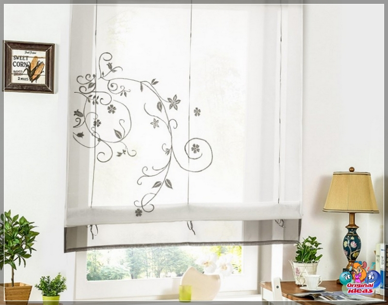 elegir Cortinas blancas con estampados